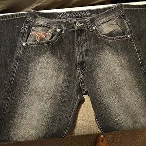 Vintage Kornan Men's Relaxed Fit Black Jeans